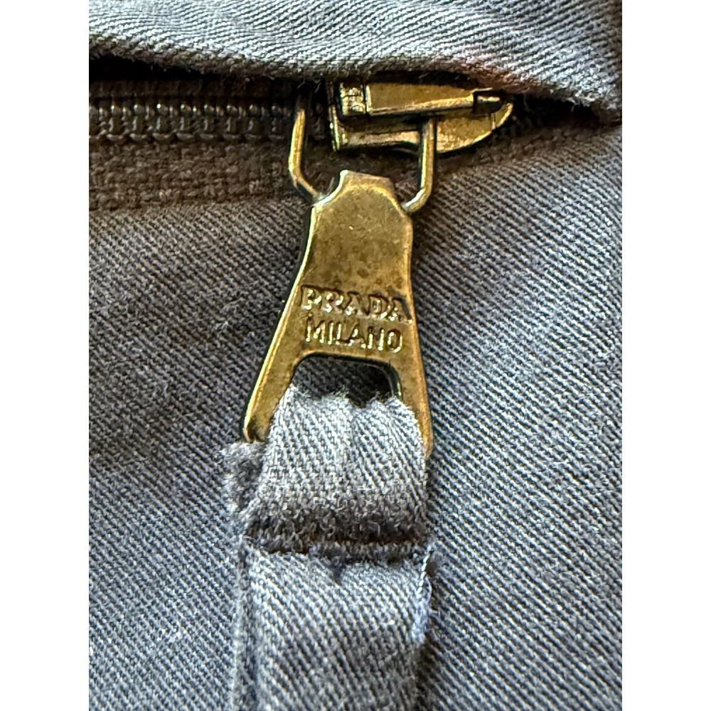 Prada Milano Womens Navy Blue Cotton Twill Trousers‎ Button Fly Made in Italy 48 - Picture 12 of 14